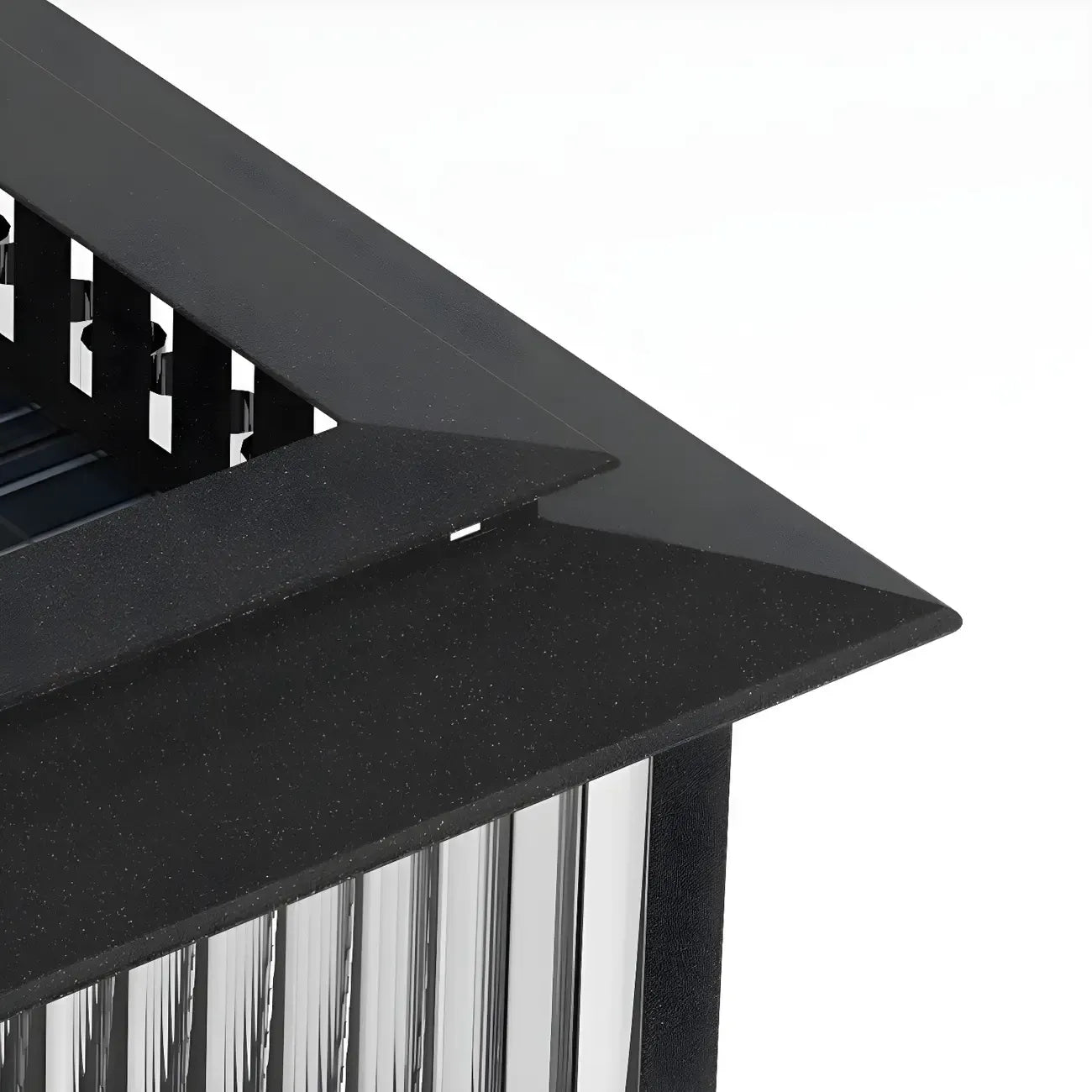 Lampadaires solaires extérieurs en métal noir creux