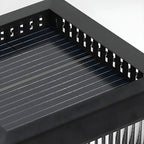 Lampadaires solaires extérieurs en métal noir creux