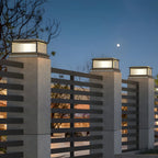 Lampadaires solaires extérieurs en métal noir creux