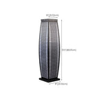 Lampe pour poteau vertical à grille métallique noire