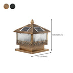 Lampadaires solaires extérieurs noirs en forme de maison