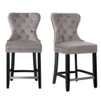 Sgabello da bancone Carter 24 Wingback Tufted Nailhead (set da 2)
