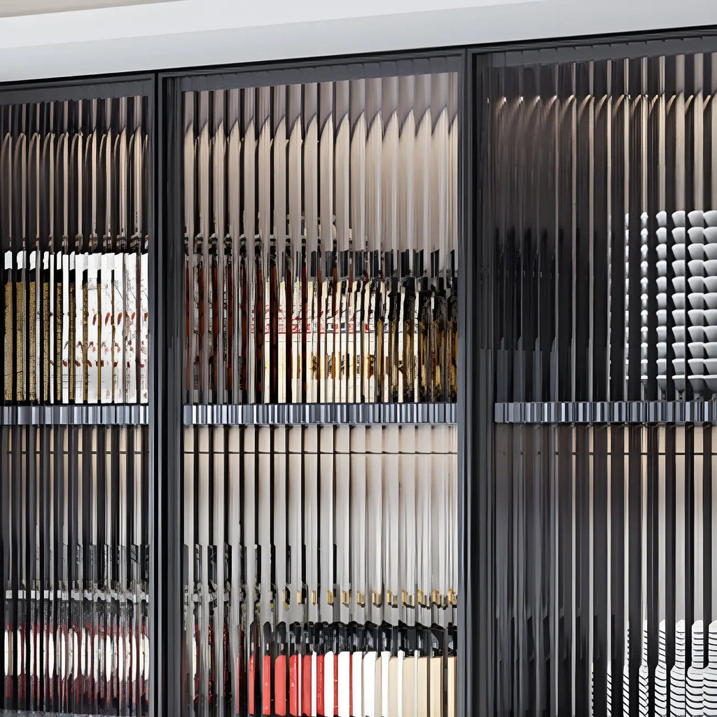 Meuble de rangement suspendu en métal gris pour cuisine