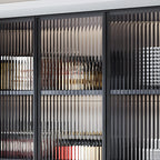 Meuble de rangement suspendu en métal gris pour cuisine