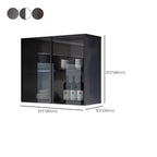 Meuble de rangement suspendu en métal gris pour cuisine