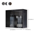 Meuble de rangement suspendu en métal gris pour cuisine