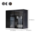 Meuble de rangement suspendu en métal gris pour cuisine
