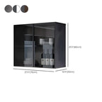 Meuble de rangement suspendu en métal gris pour cuisine