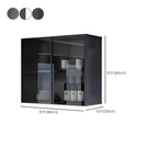 Meuble de rangement suspendu en métal gris pour cuisine