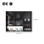 Meuble de rangement suspendu en métal gris pour cuisine
