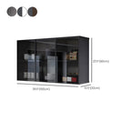 Meuble de rangement suspendu en métal gris pour cuisine