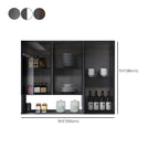 Meuble de rangement suspendu en métal gris pour cuisine