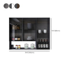 Meuble de rangement suspendu en métal gris pour cuisine