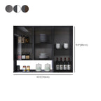 Meuble de rangement suspendu en métal gris pour cuisine