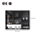 Meuble de rangement suspendu en métal gris pour cuisine