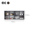 Meuble de rangement suspendu en métal gris pour cuisine