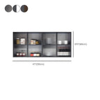 Meuble de rangement suspendu en métal gris pour cuisine