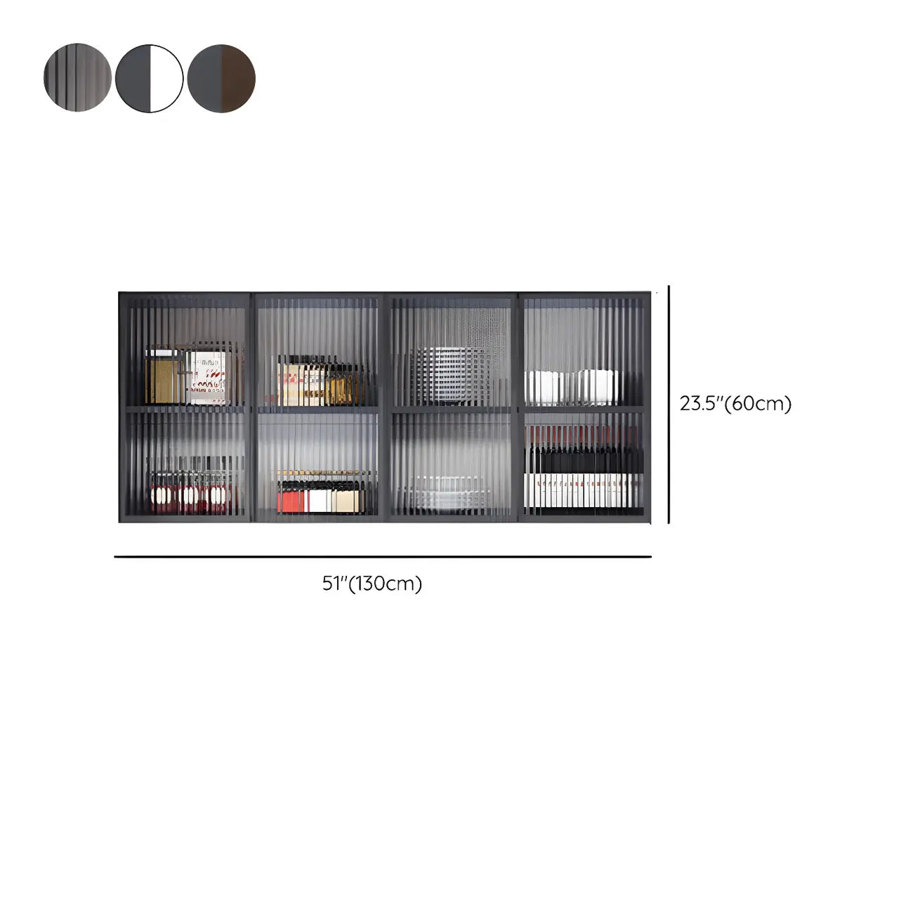 Meuble de rangement suspendu en métal gris pour cuisine