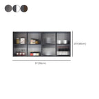 Meuble de rangement suspendu en métal gris pour cuisine