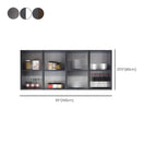 Meuble de rangement suspendu en métal gris pour cuisine