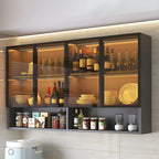 vaisselier mural en bois gris pour cuisine