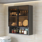 vaisselier mural en bois gris pour cuisine