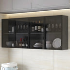 vaisselier mural en bois gris pour cuisine
