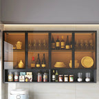 vaisselier mural en bois gris pour cuisine