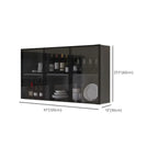 vaisselier mural en bois gris pour cuisine