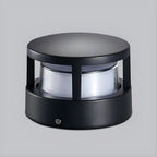 Lampe de poteau cylindrique en métal noir câblée