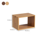 Bibliothèque cubique géométrique minimaliste en bois massif à dos ouvert