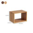 Bibliothèque cubique géométrique minimaliste en bois massif à dos ouvert