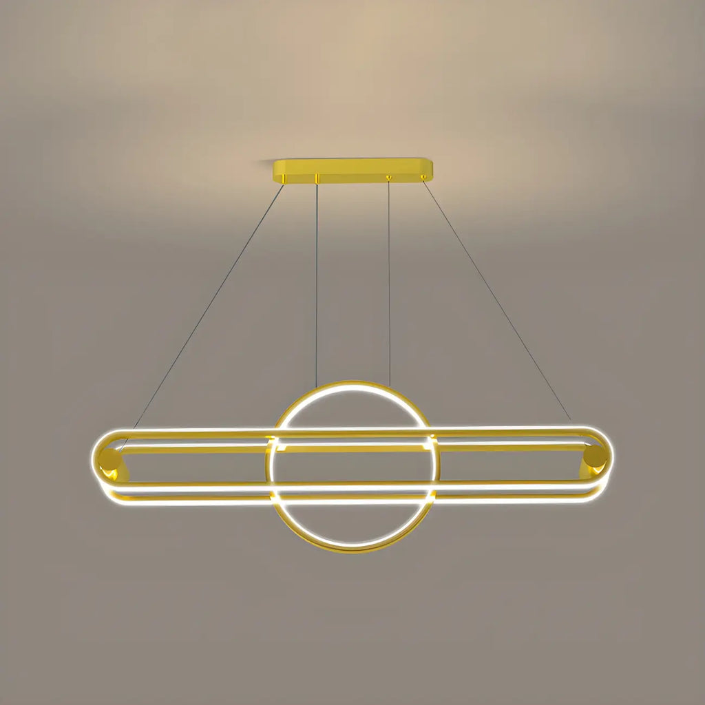 Lampadario a Sospensione Lineare Moderno Regolabile in Ferro