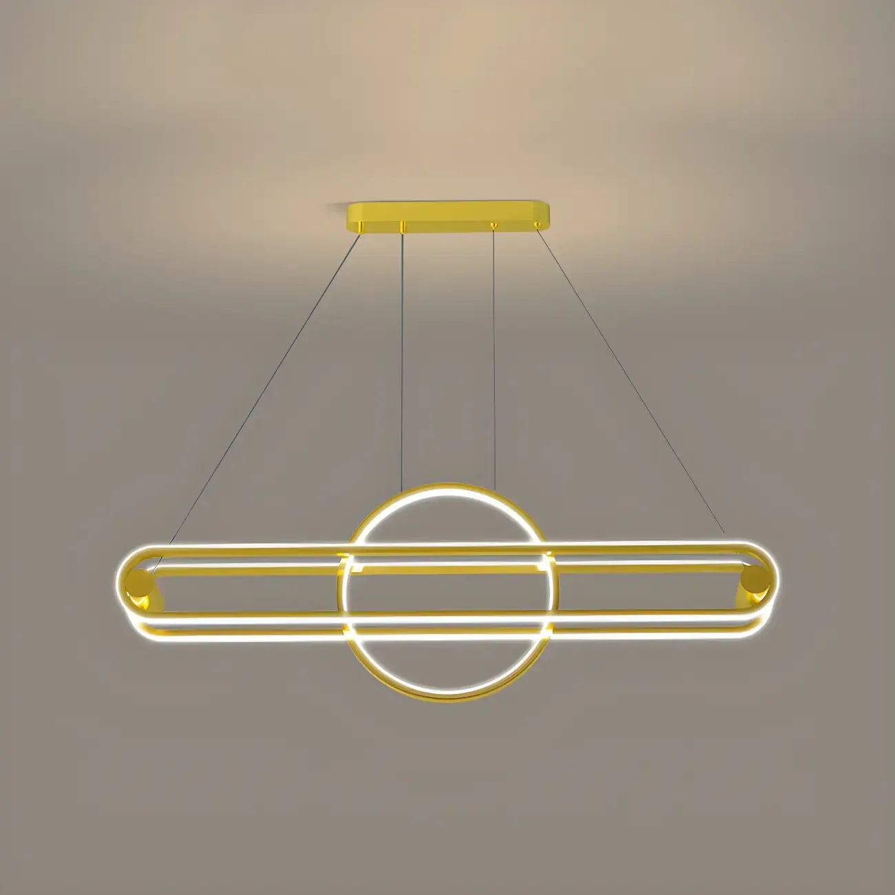Lampadario a Sospensione Lineare Moderno Regolabile in Ferro