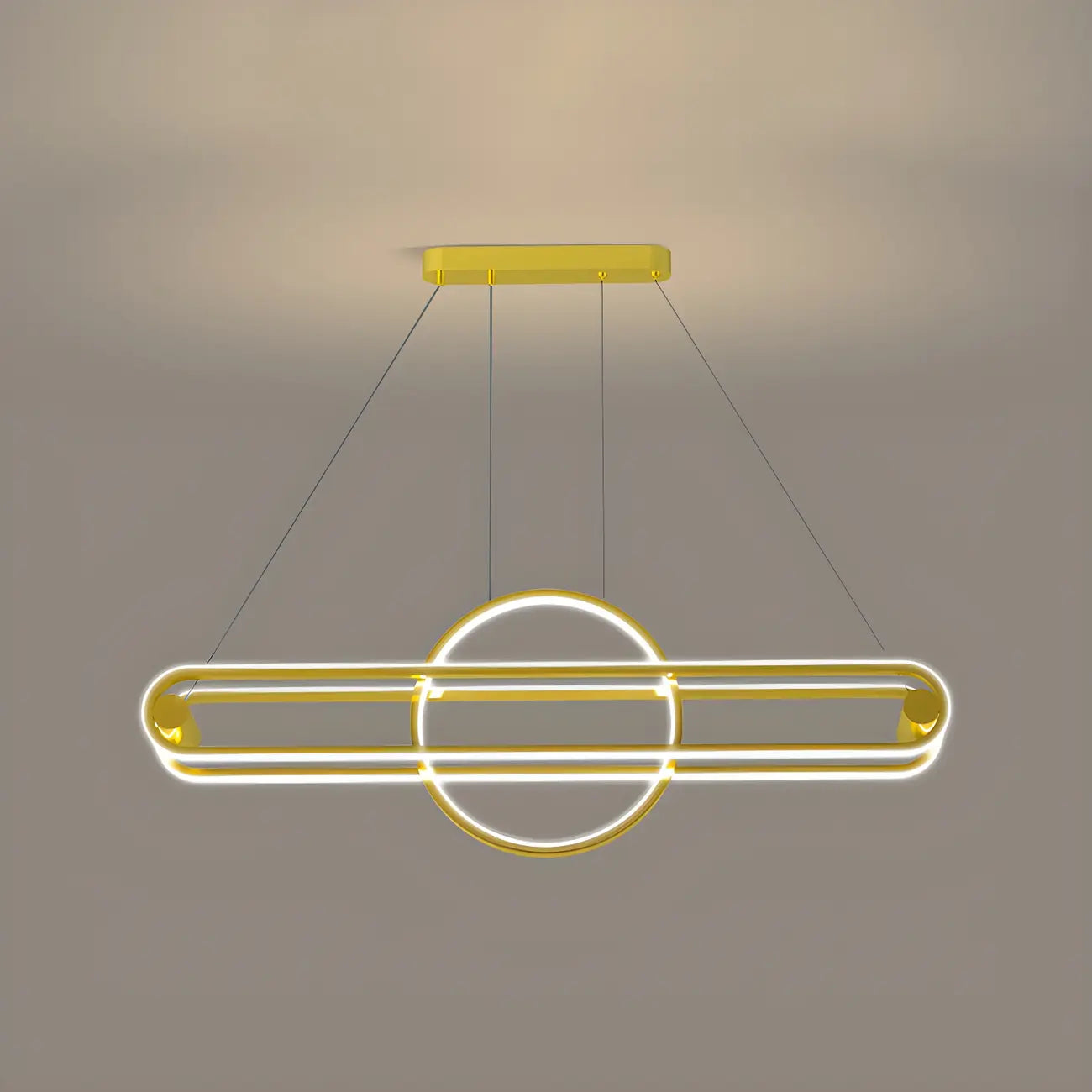Lampadario a Sospensione Lineare Moderno Regolabile in Ferro