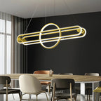 Lampadario a Sospensione Lineare Moderno Regolabile in Ferro