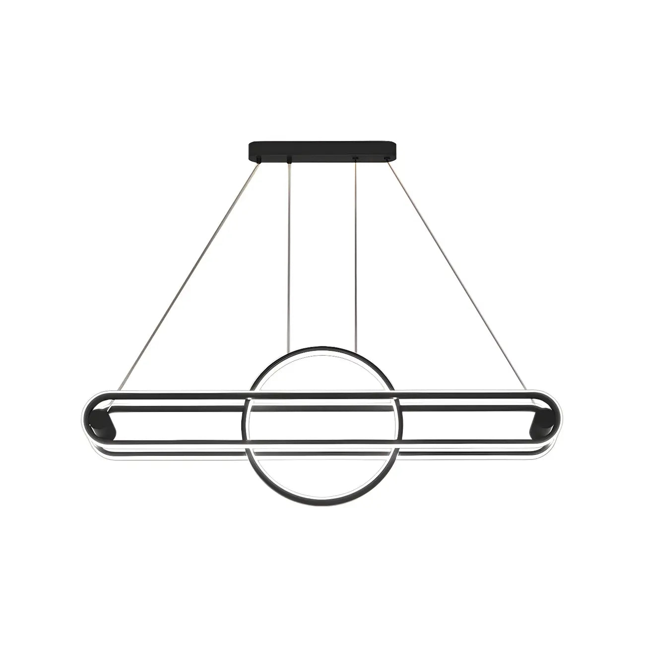 Lampadario a Sospensione Lineare Moderno Regolabile in Ferro