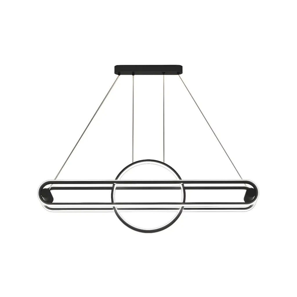 Lampadario a Sospensione Lineare Moderno Regolabile in Ferro