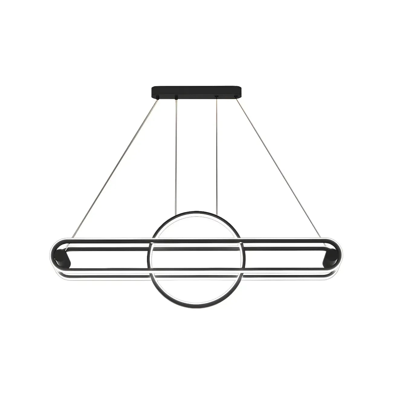 Lampadario a Sospensione Lineare Moderno Regolabile in Ferro