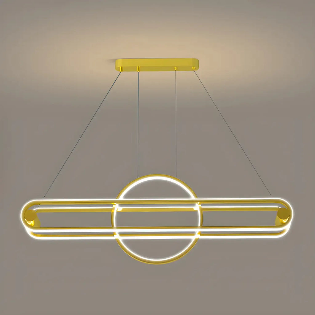 Lampadario a Sospensione Lineare Moderno Regolabile in Ferro