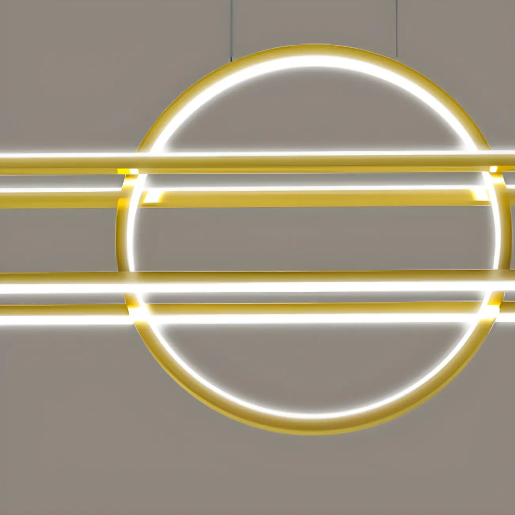Lampadario a Sospensione Lineare Moderno Regolabile in Ferro