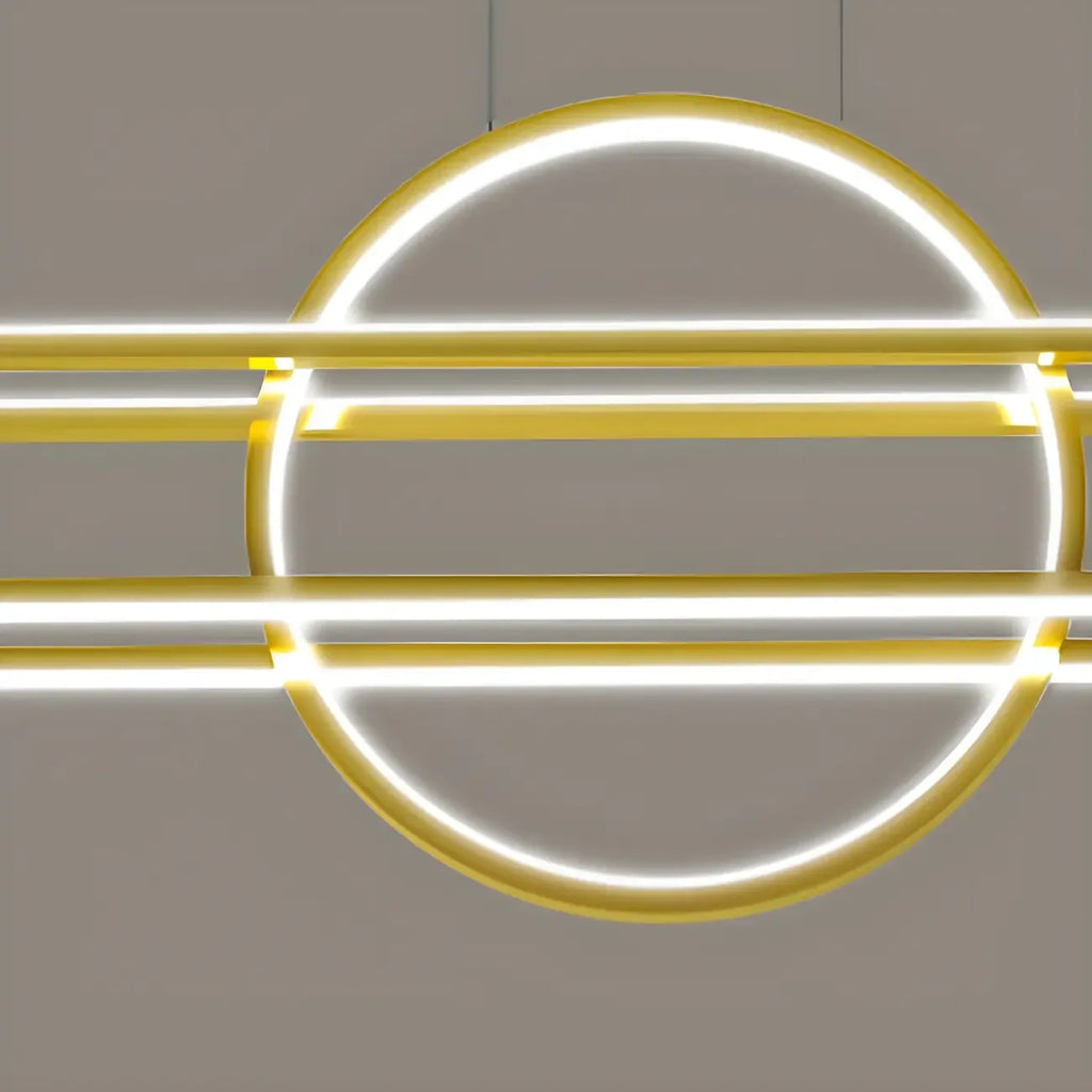 Lampadario a Sospensione Lineare Moderno Regolabile in Ferro