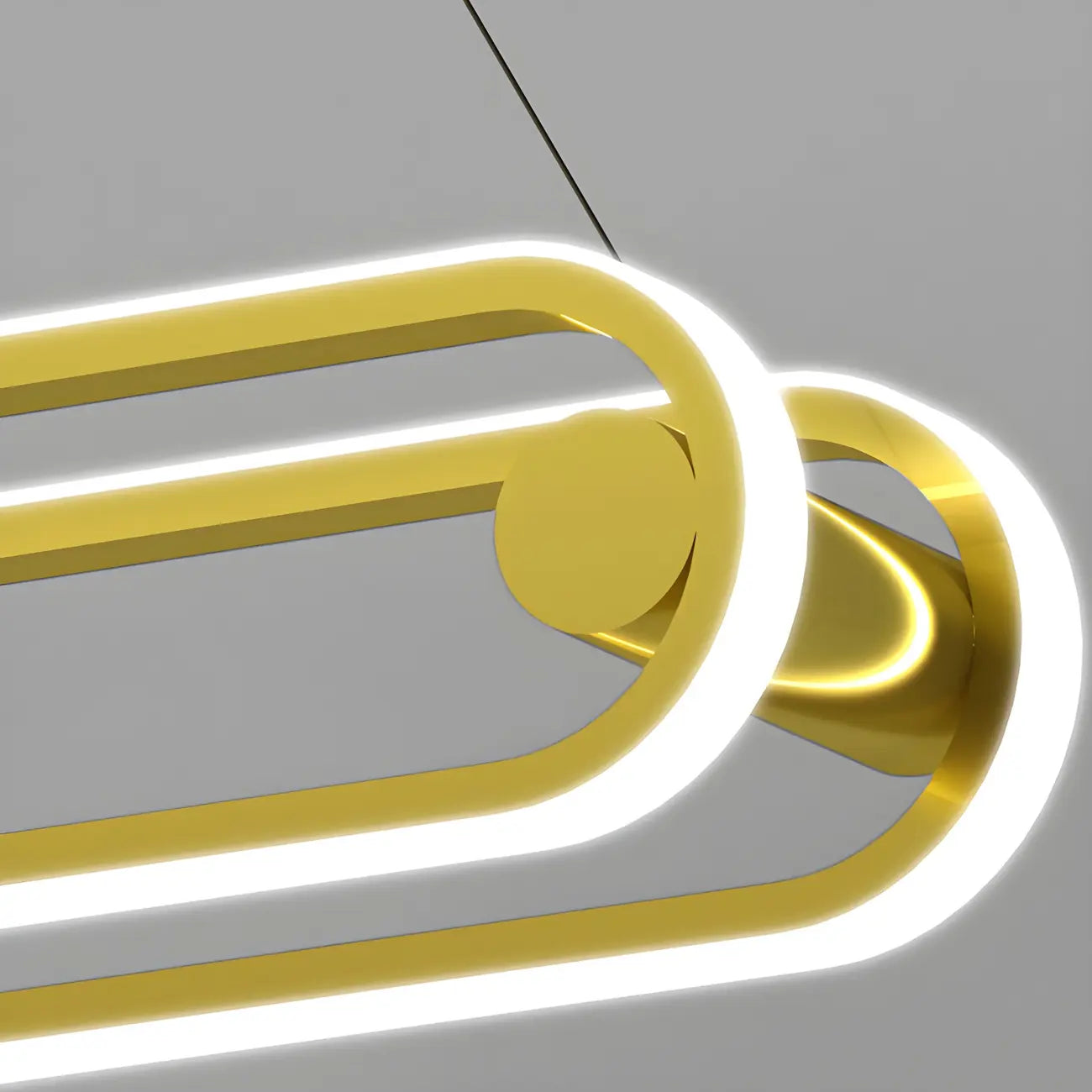 Lampadario a Sospensione Lineare Moderno Regolabile in Ferro