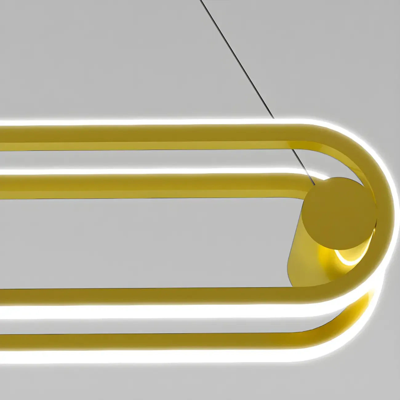 Lampadario a Sospensione Lineare Moderno Regolabile in Ferro