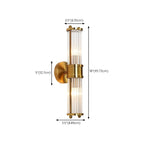 Applique murale cylindrique dorée moderne avec cristal pour salle de bain