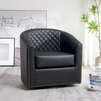 Fauteuil à barillet pivotant en cuir PU touffeté KINWELL 29