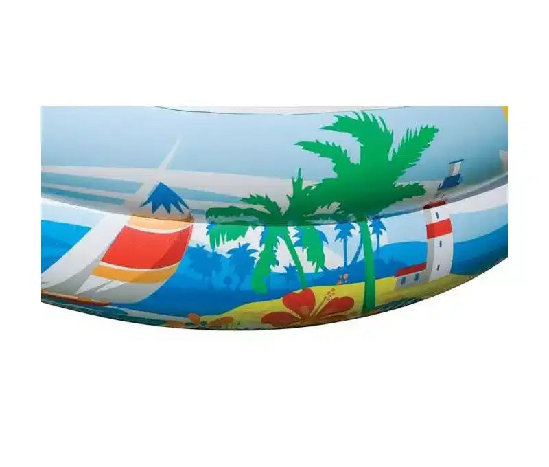 Piscine gonflable Intex Swim Center Paradise Seaside 2,59 m x 1,60 m x 46 cm avec bouchon de vidange pour un nettoyage rapide et facile