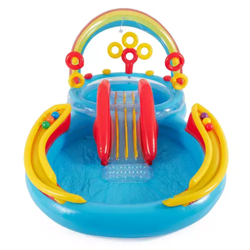 Piscine de jeu Dinosaure Intex 2,44 m x 1,91 m x 1,09 m et Piscine gonflable Arc-en-ciel