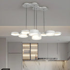 Lampadario a sospensione moderno a LED bianco a 8 luci per isola cucina