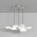 Lampadario a sospensione moderno a LED bianco a 8 luci per isola cucina